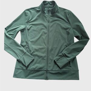 Lole Women's Dark green athletic jacket, Full zipper, size XL